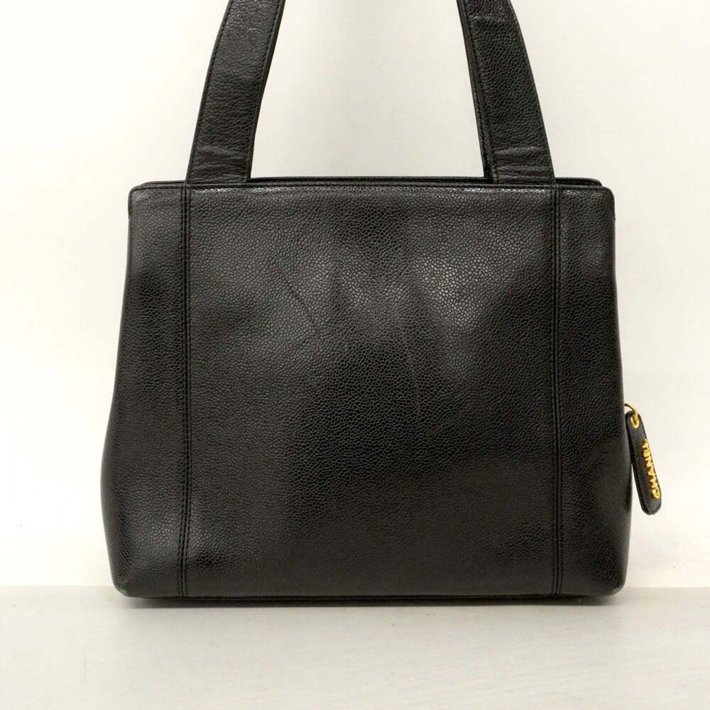 CHANEL Black Caviar Leather Tote Bag - Picture 11 of 12